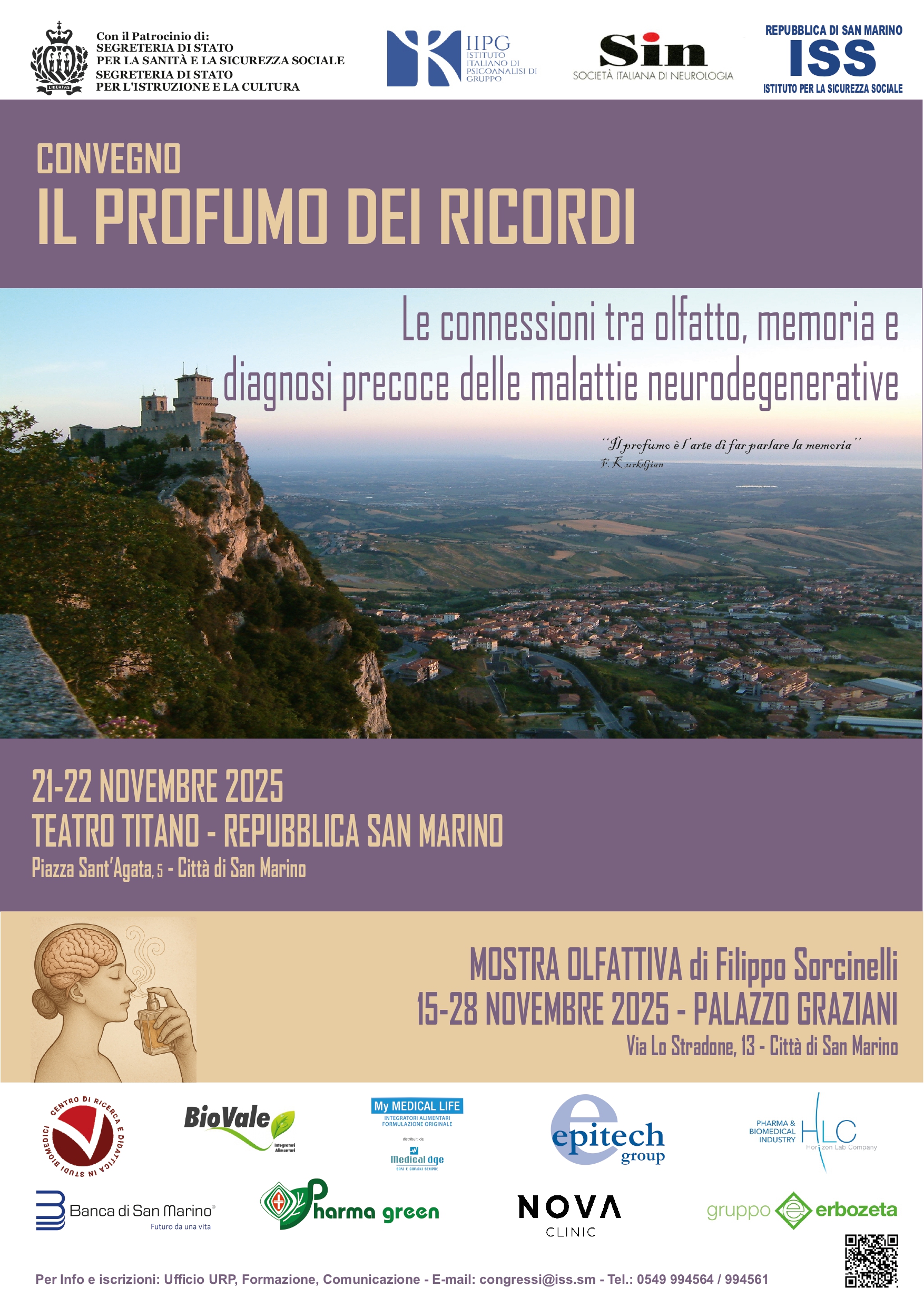 Locandina completa convegno e mostra profumo dei ricordi Locandina completa convegno e mostra profumo dei ricordi