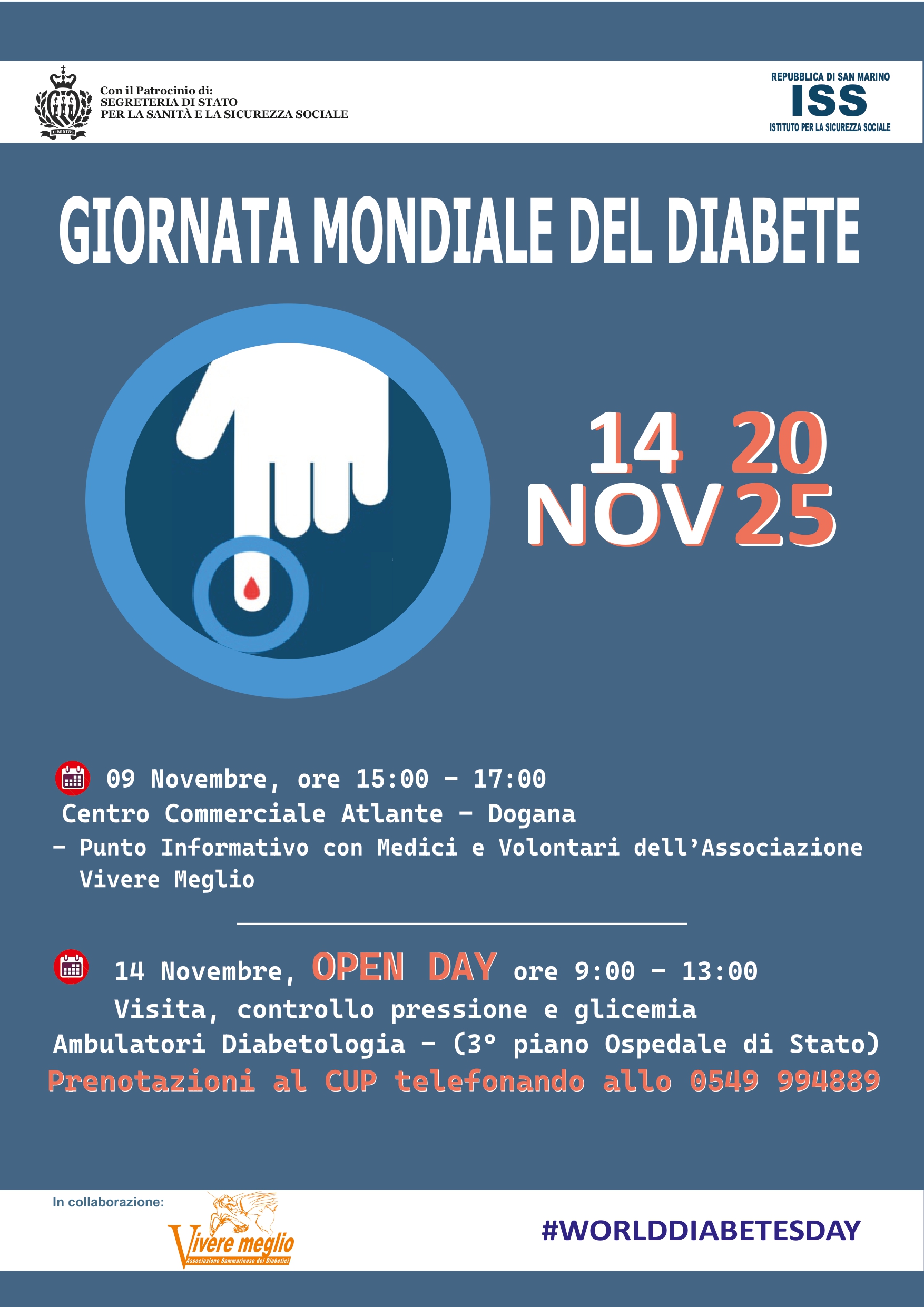Locandina giornata diabete 2025 Locandina giornata diabete 2025